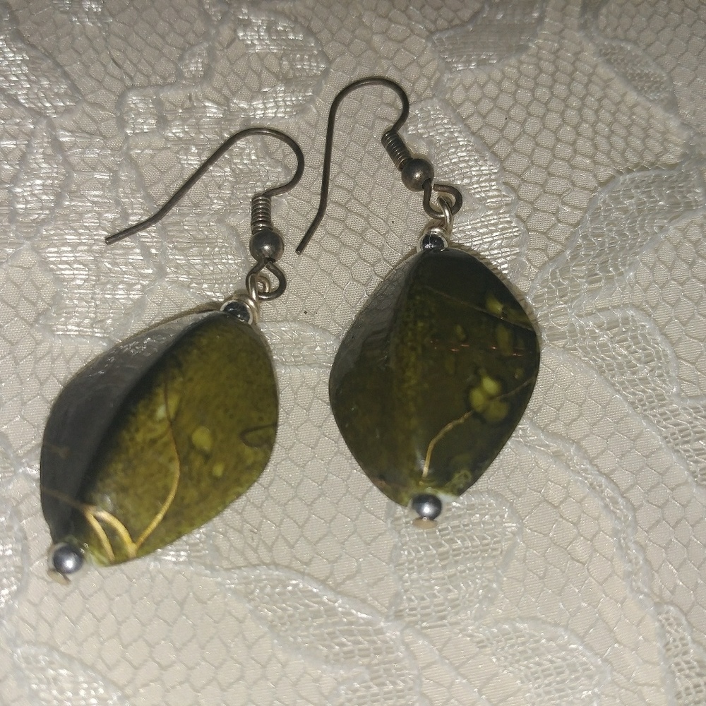 Green Earrings